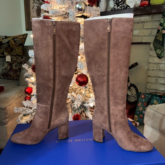 Stuart Weitzman Wynn Zip Boot 75 Chocolate Sz 8 - Picture 3 of 5